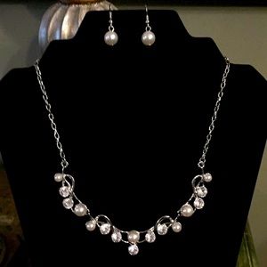 Wedding, Prom or Homecoming Faux Pearl and Rhinestone Set